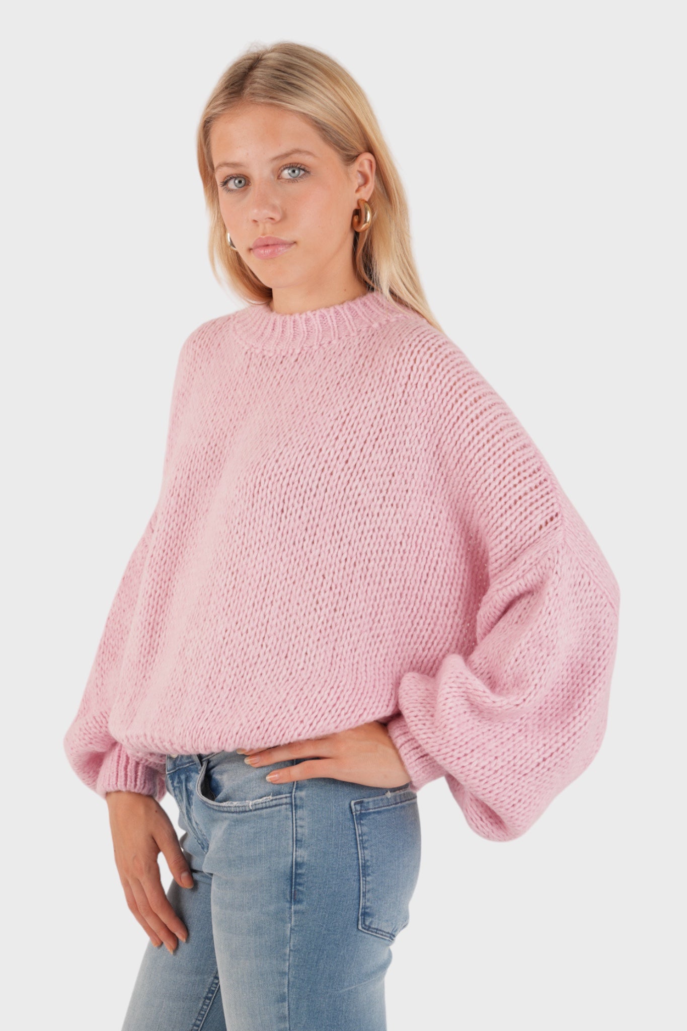 "Halten Sie mich warm" Pullover Baby Pink