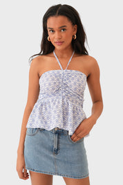 "Capri" top hellblau