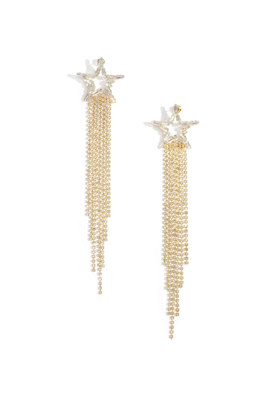 "Falling star" earrings gold
