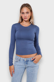 "Muse" Top Steel Blue