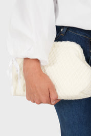 "Bonnie" clutch off white