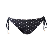 "Dots" atado Bikini Bottom Negro