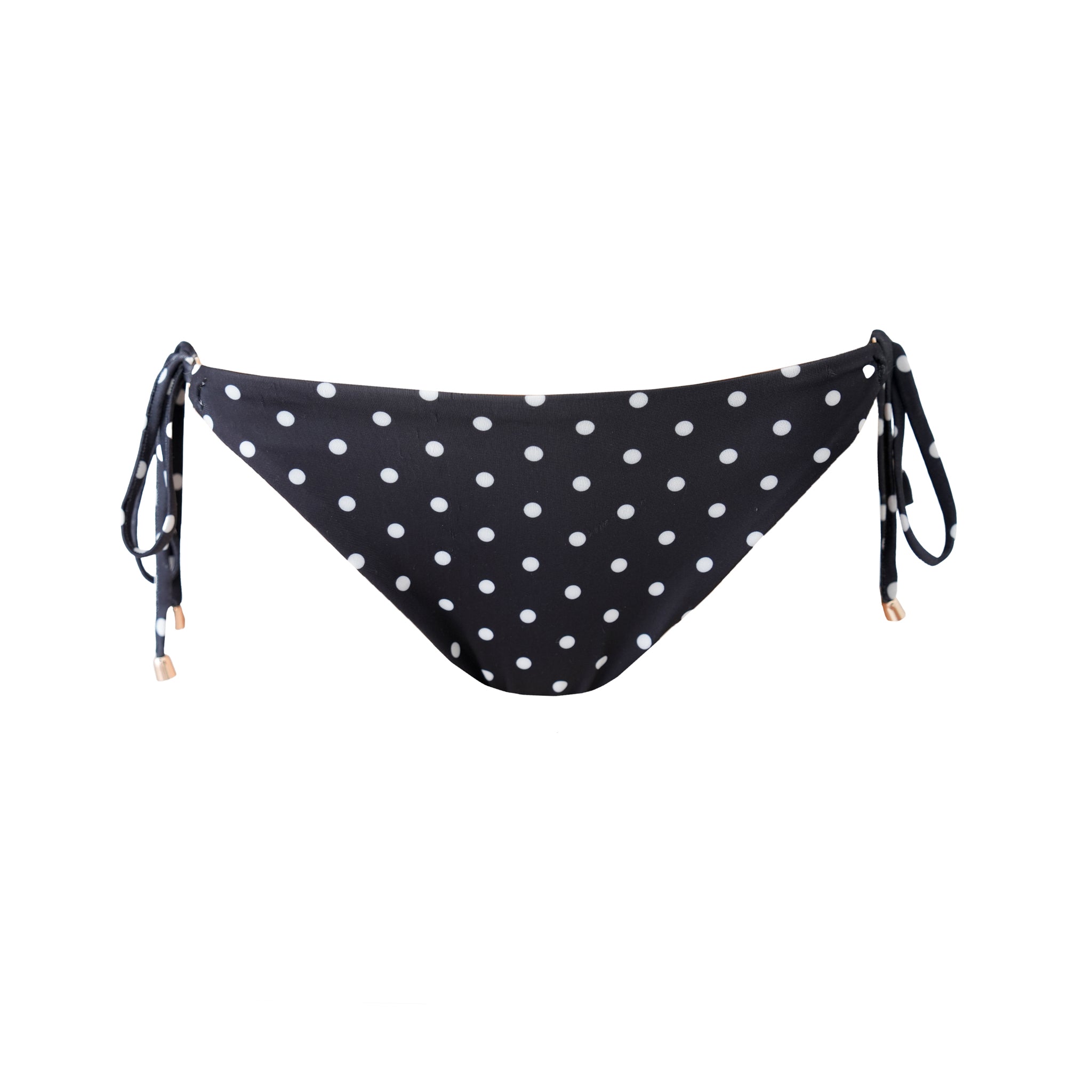 "Dots" atado Bikini Bottom Negro