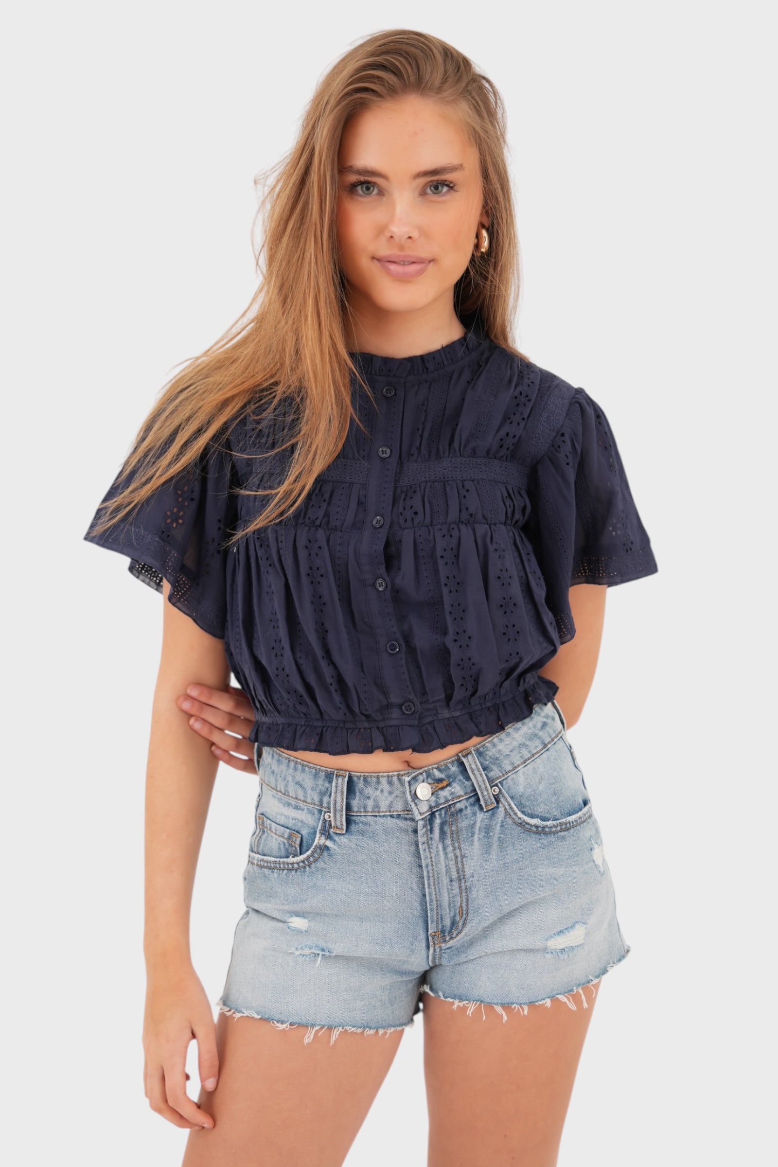 "Heaven" blus marinblå
