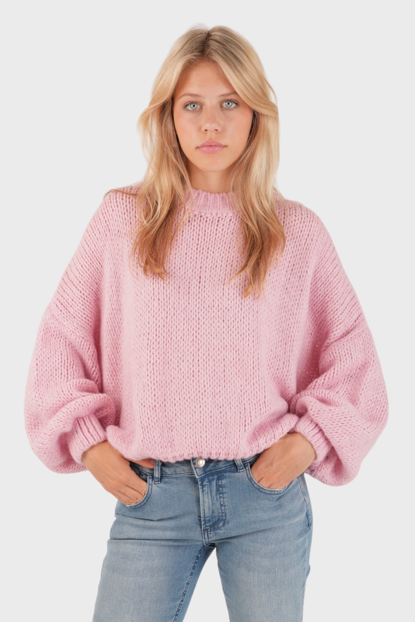 "Halten Sie mich warm" Pullover Baby Pink