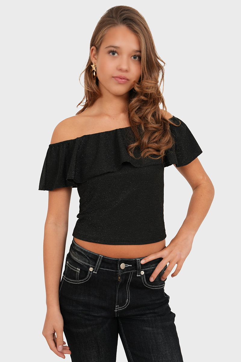 "Nora" top black