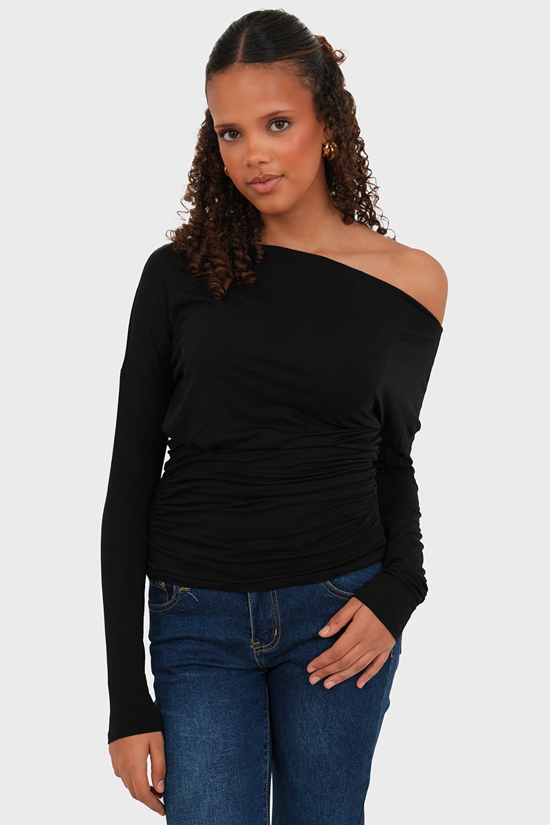 "Elodie" top black