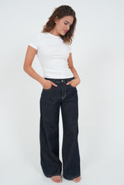 "Wide leg" jeans dark blue