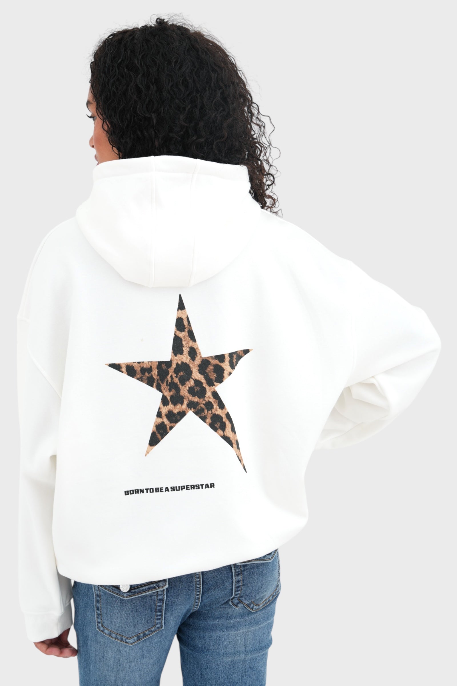 "Solo una" sudadera con capucha blanca