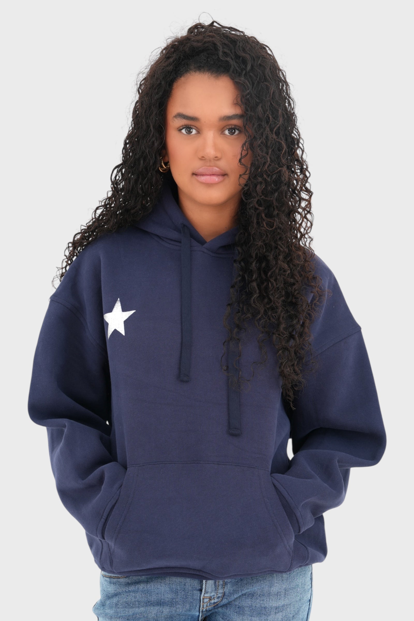 Marina de sudadera con capucha "estrellas"