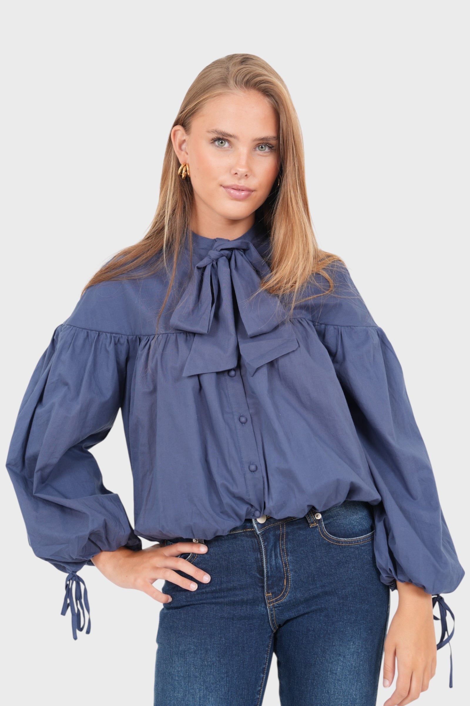 "Poppy" blouse navy