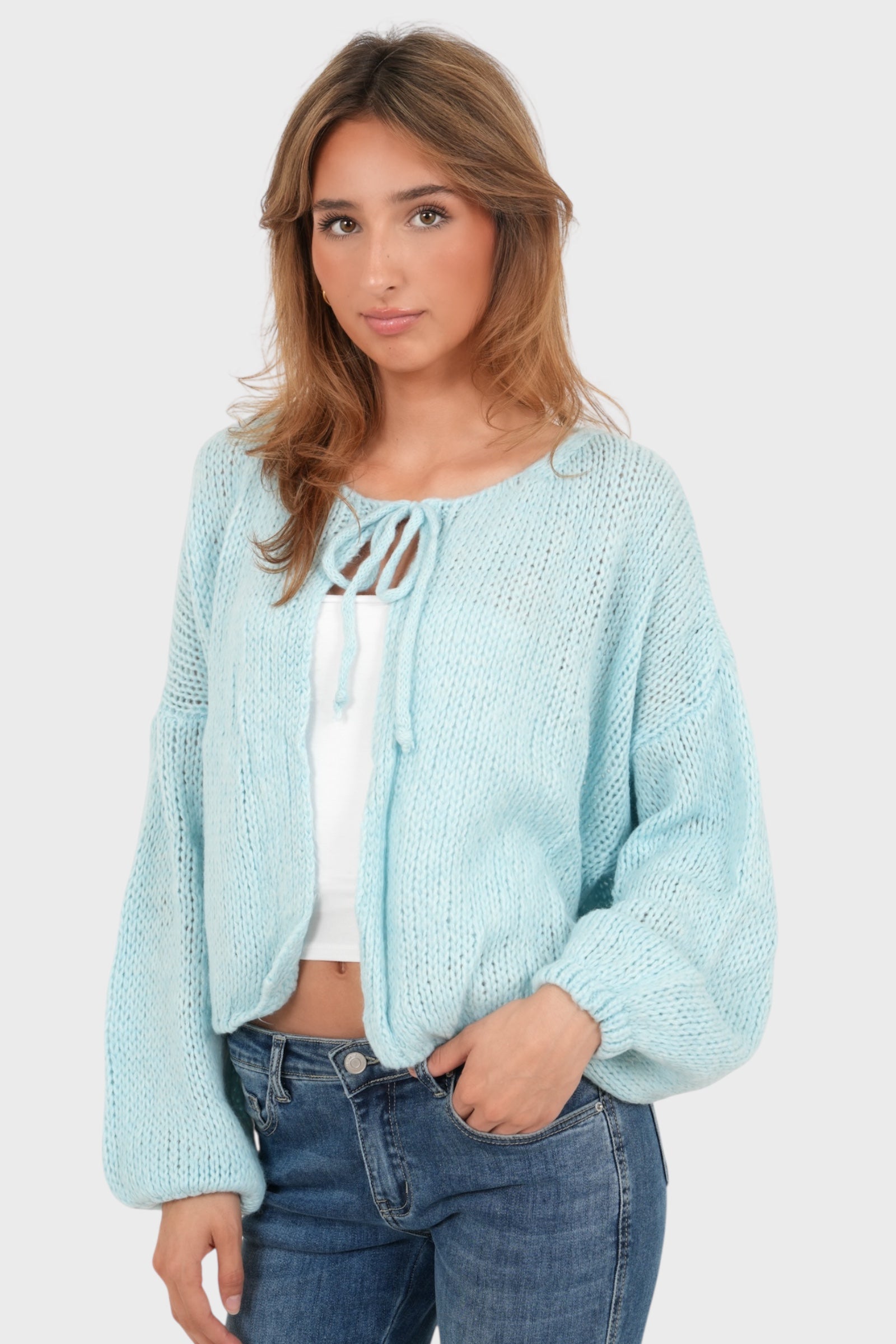 Chaleco de "cita" azul cielo
