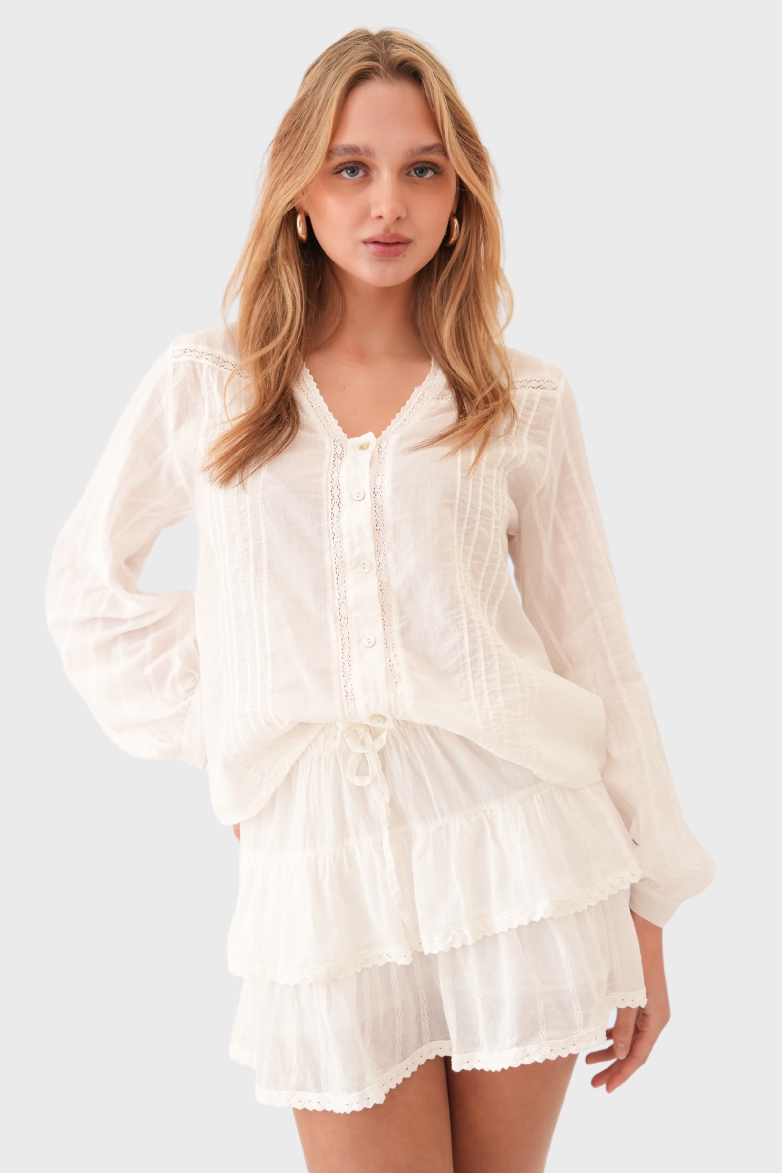 "Olivia" skjørt hvitt