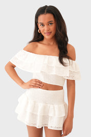 "Sunset" skirt white