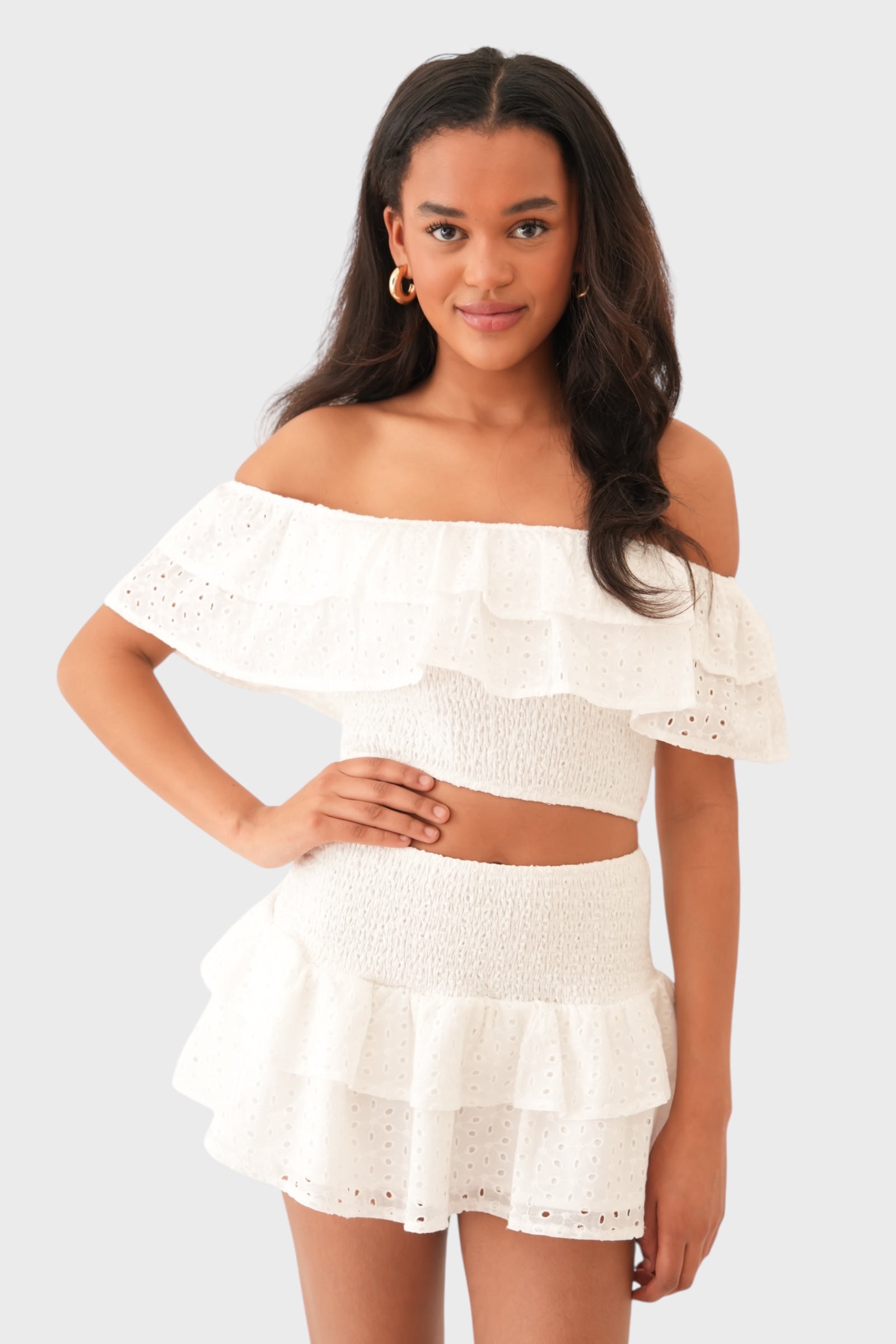 "Sunset" skirt white