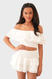 "Sunset" skirt white