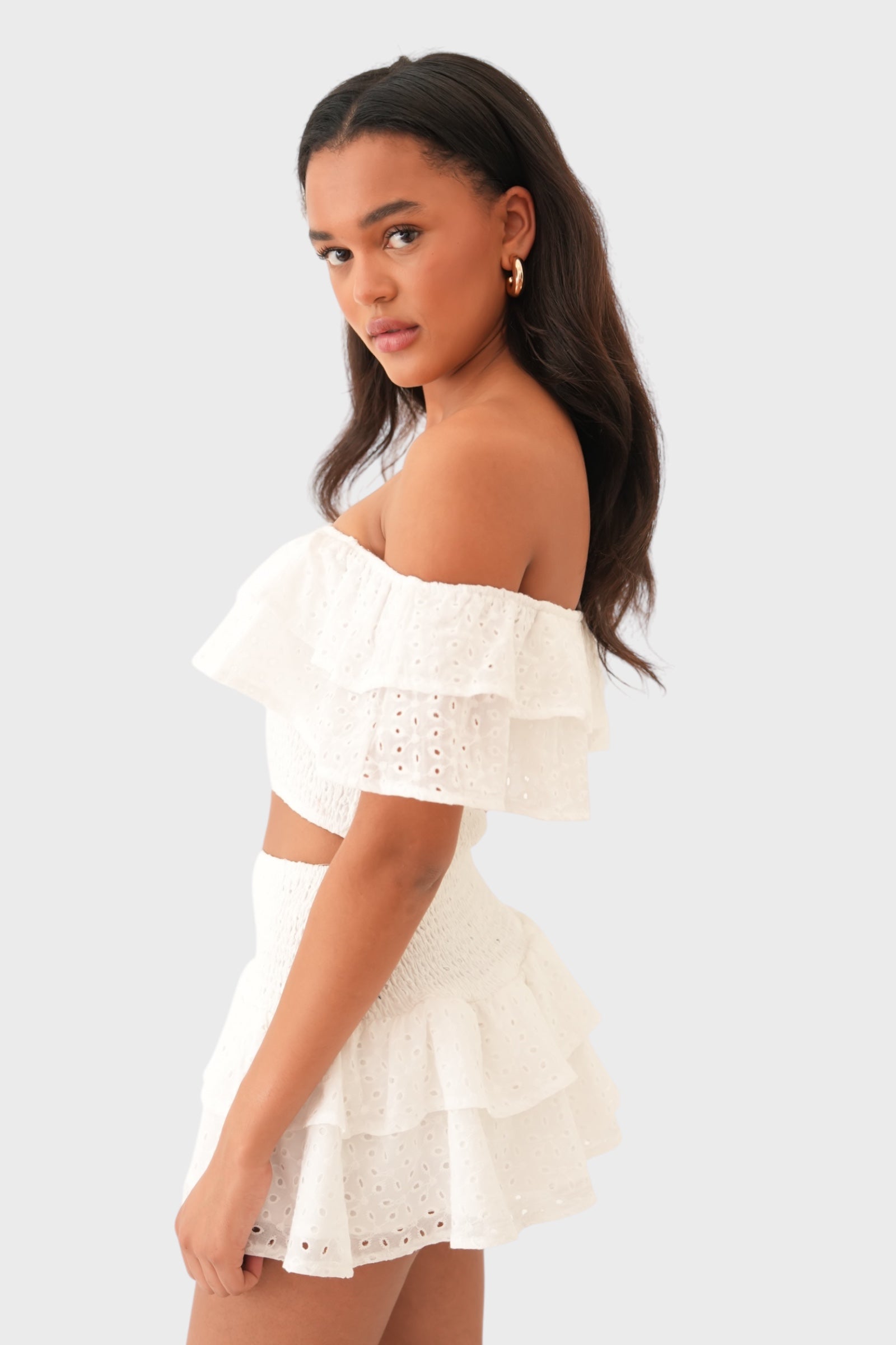 "Sunset" skirt white
