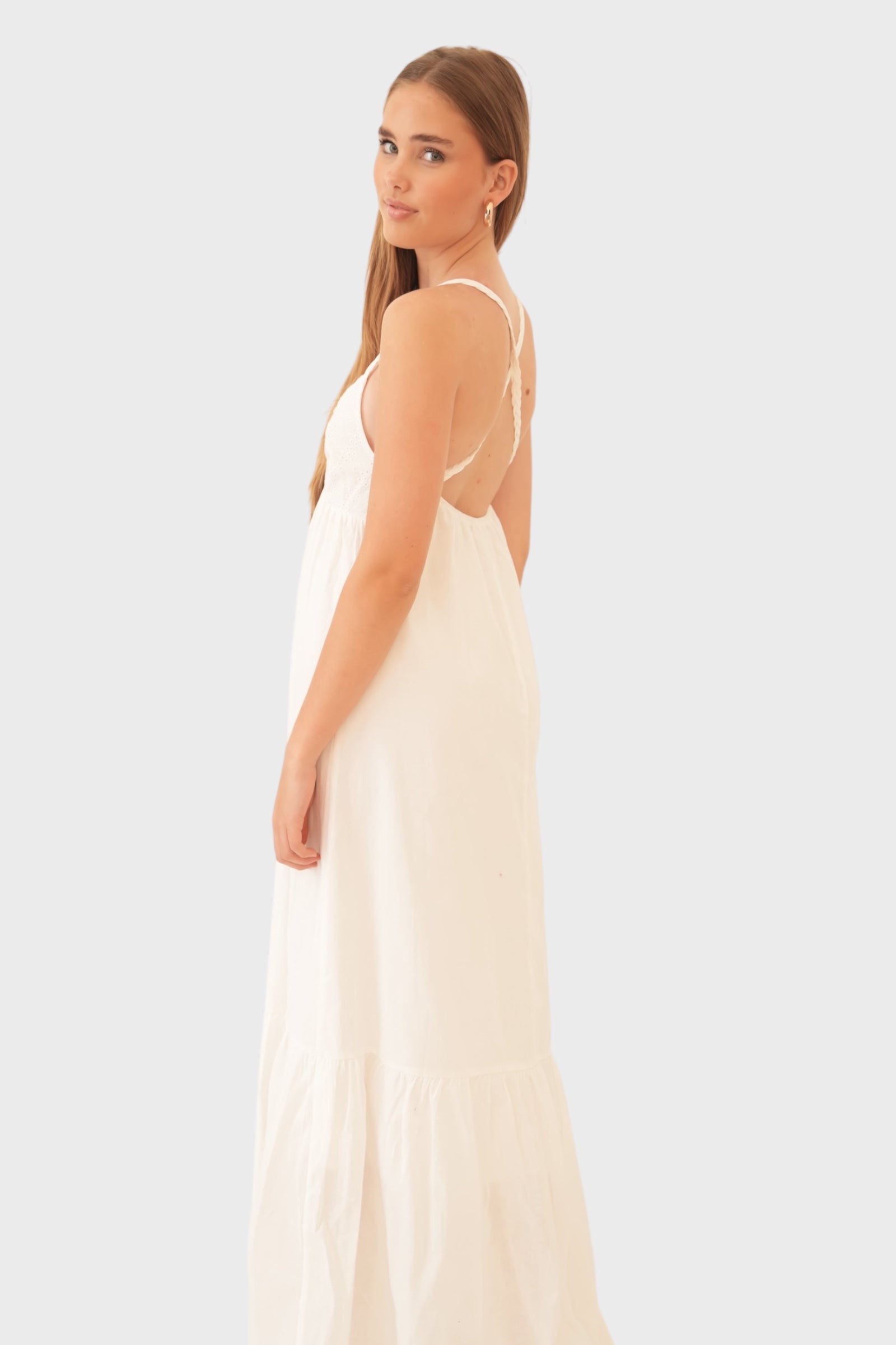 "Azore" Dress White