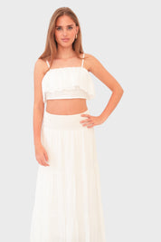 "Paradise" skirt white