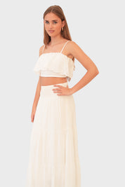 "Paradise" skirt white