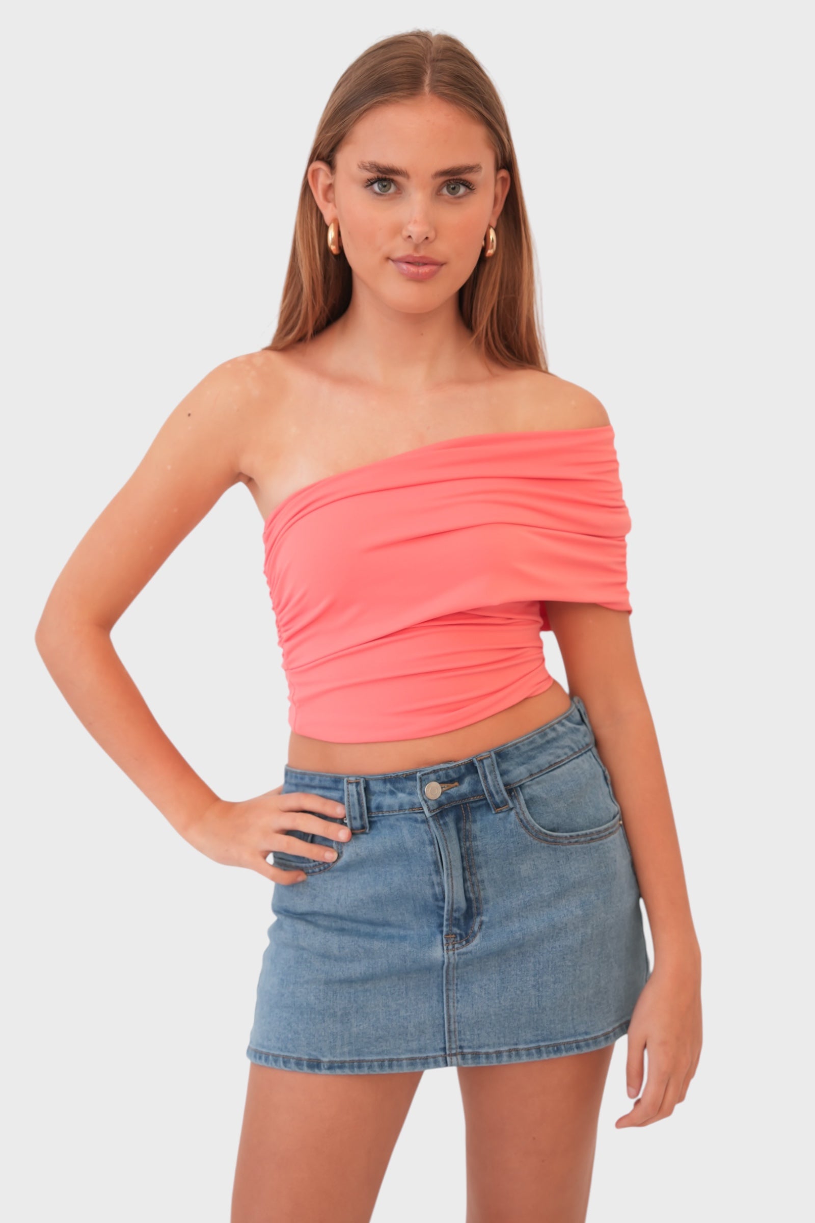 "Tageslicht" Top Coral