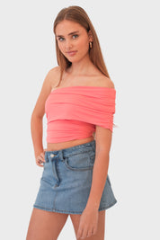 "Tageslicht" Top Coral