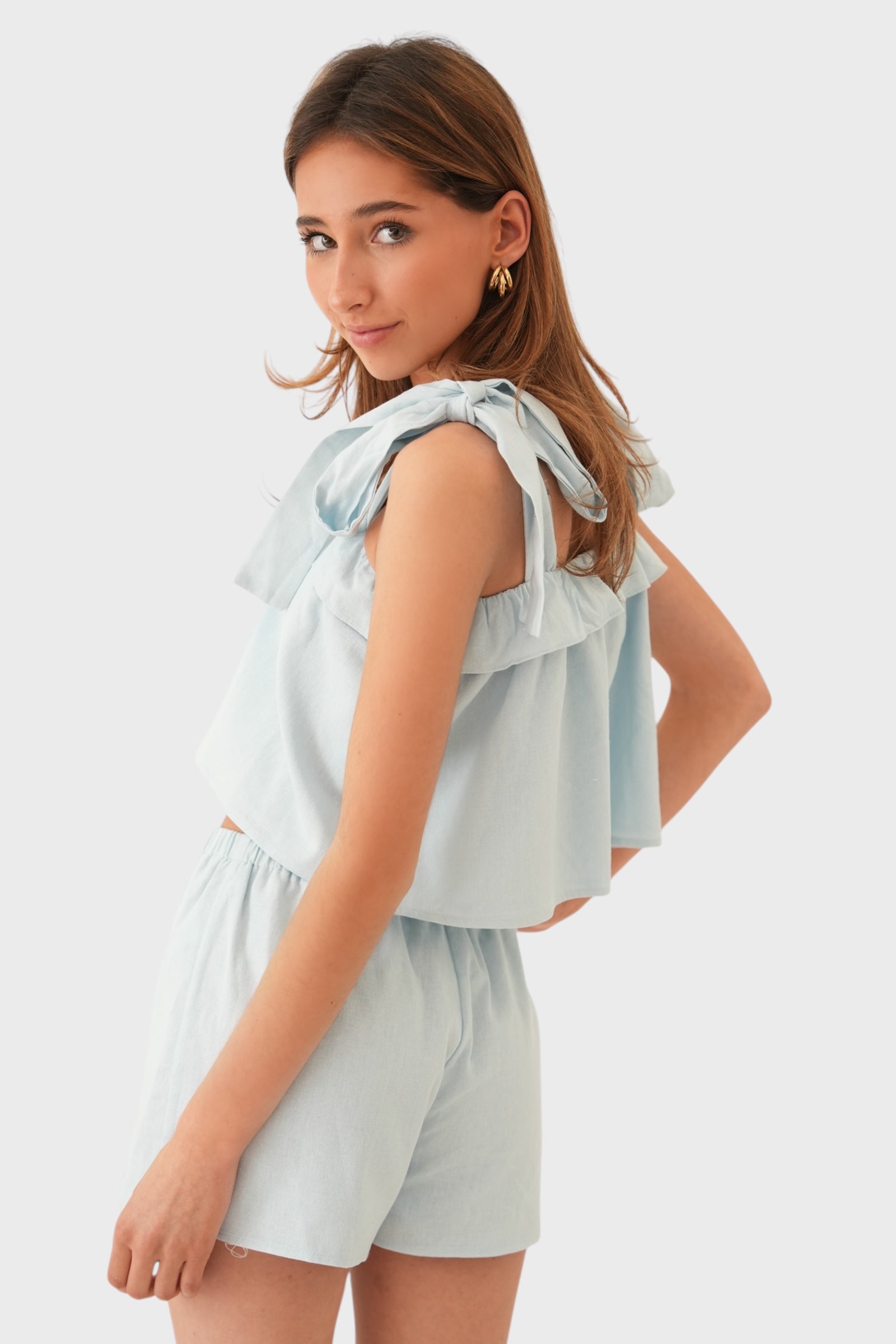 "Heaven" Top Light Blue