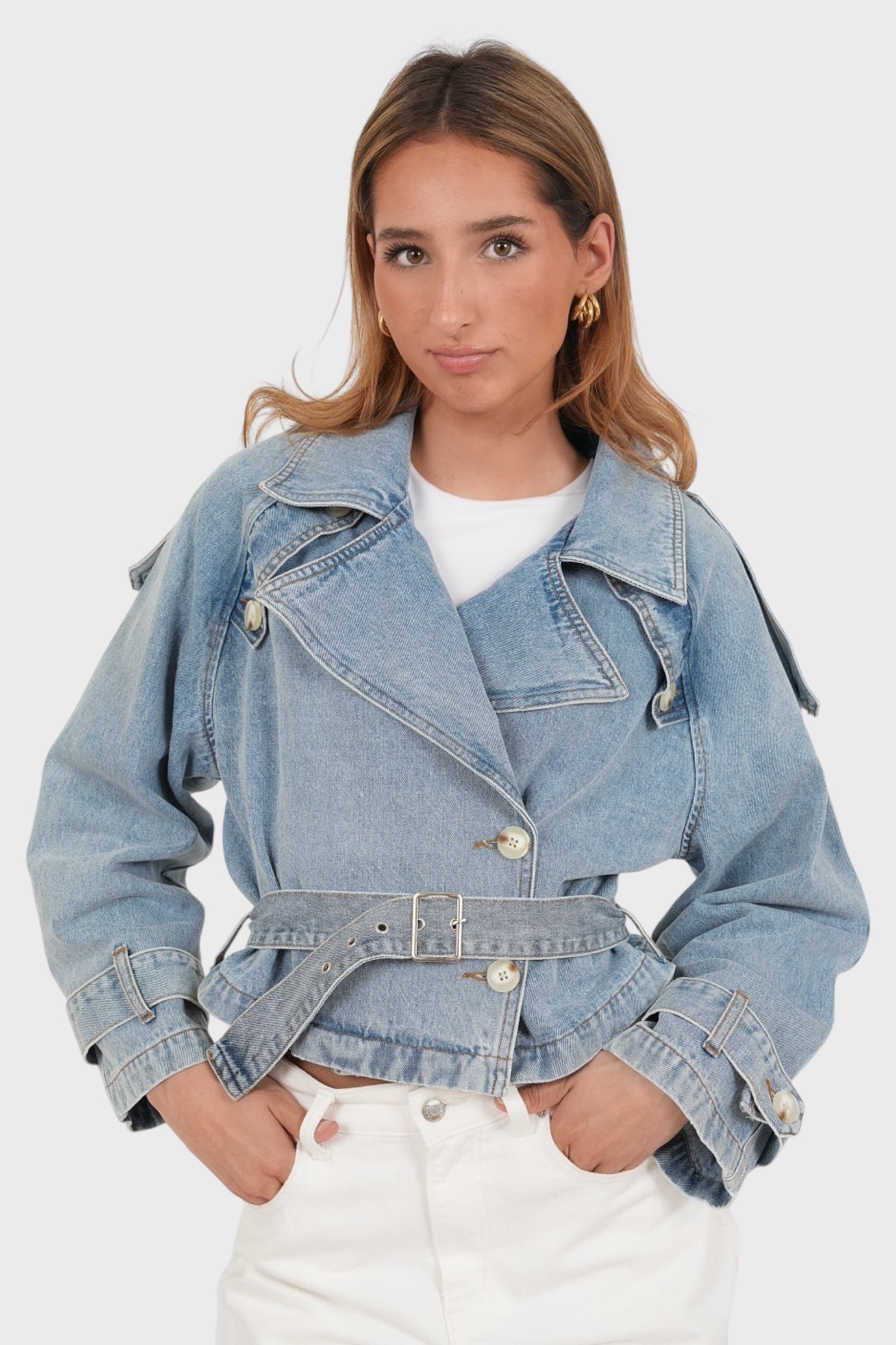 Chaqueta de mezclilla "gigi" azul