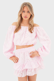 "Fleur" skirt pink