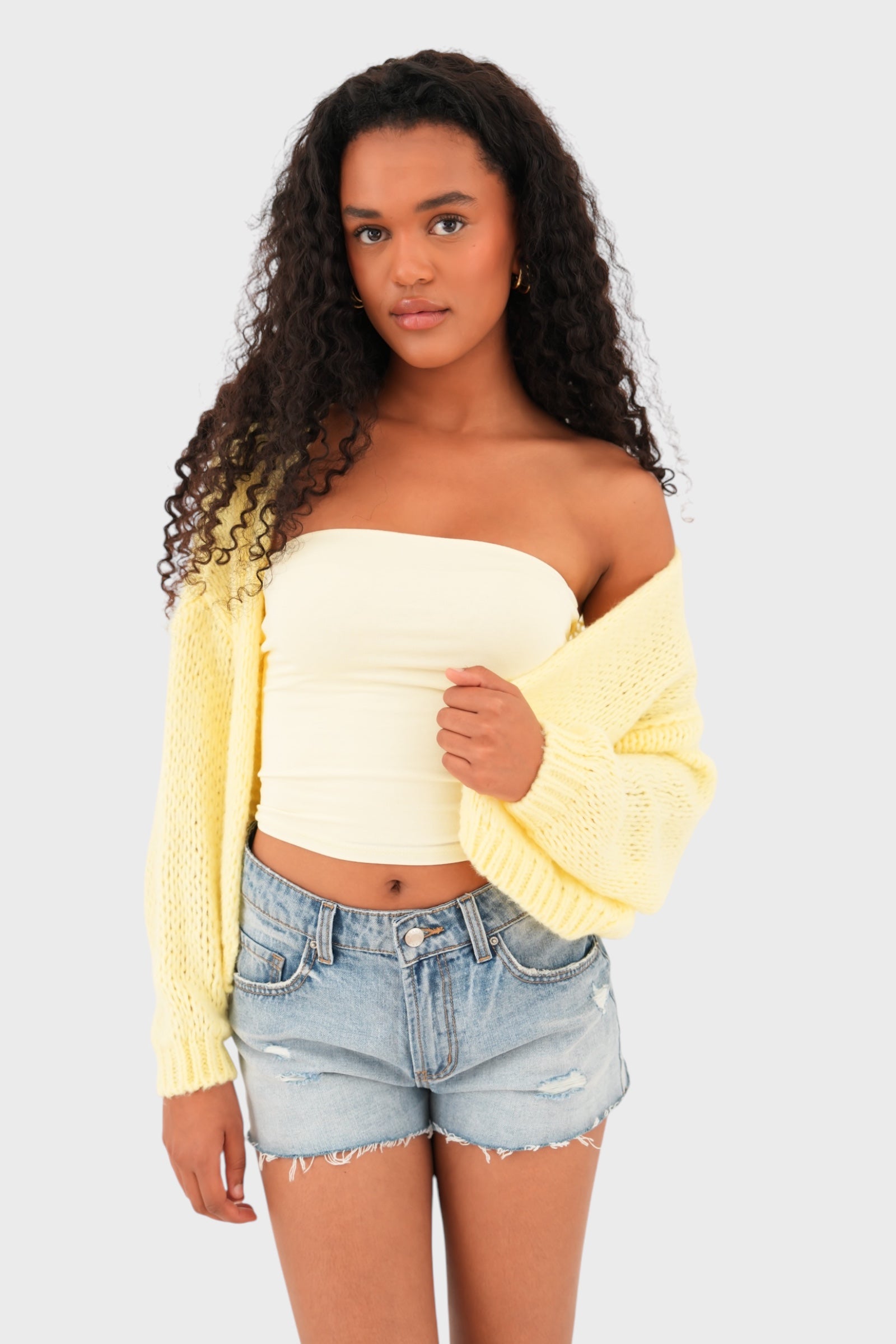 "Keep Me Warm" Vest Petite Light Yellow