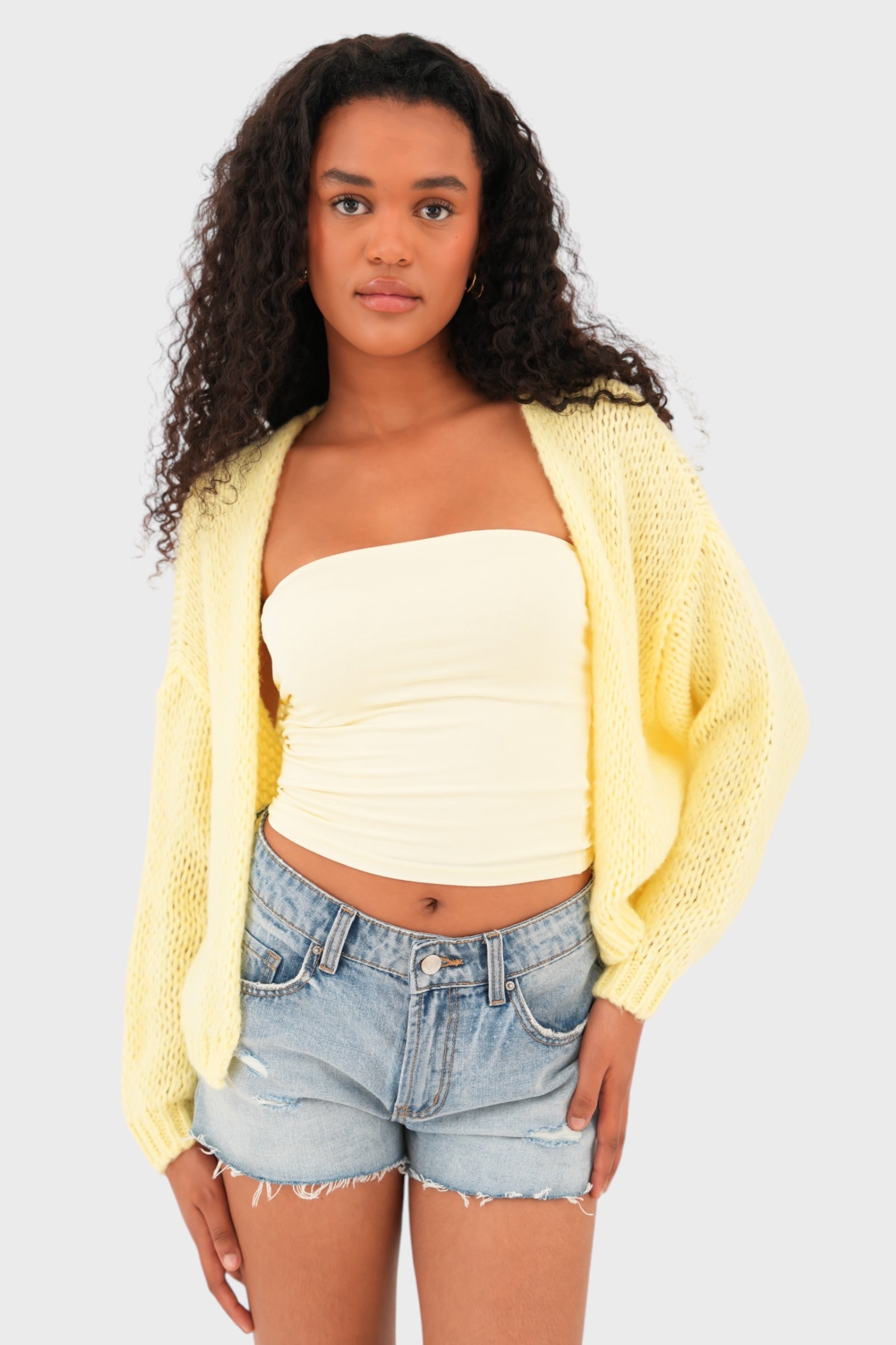 "Keep Me Warm" Vest Petite Light Yellow