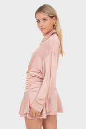 "Satin" dress pink