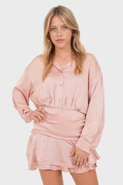 "Satin" dress pink