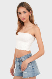 "Caribbean" tube top white