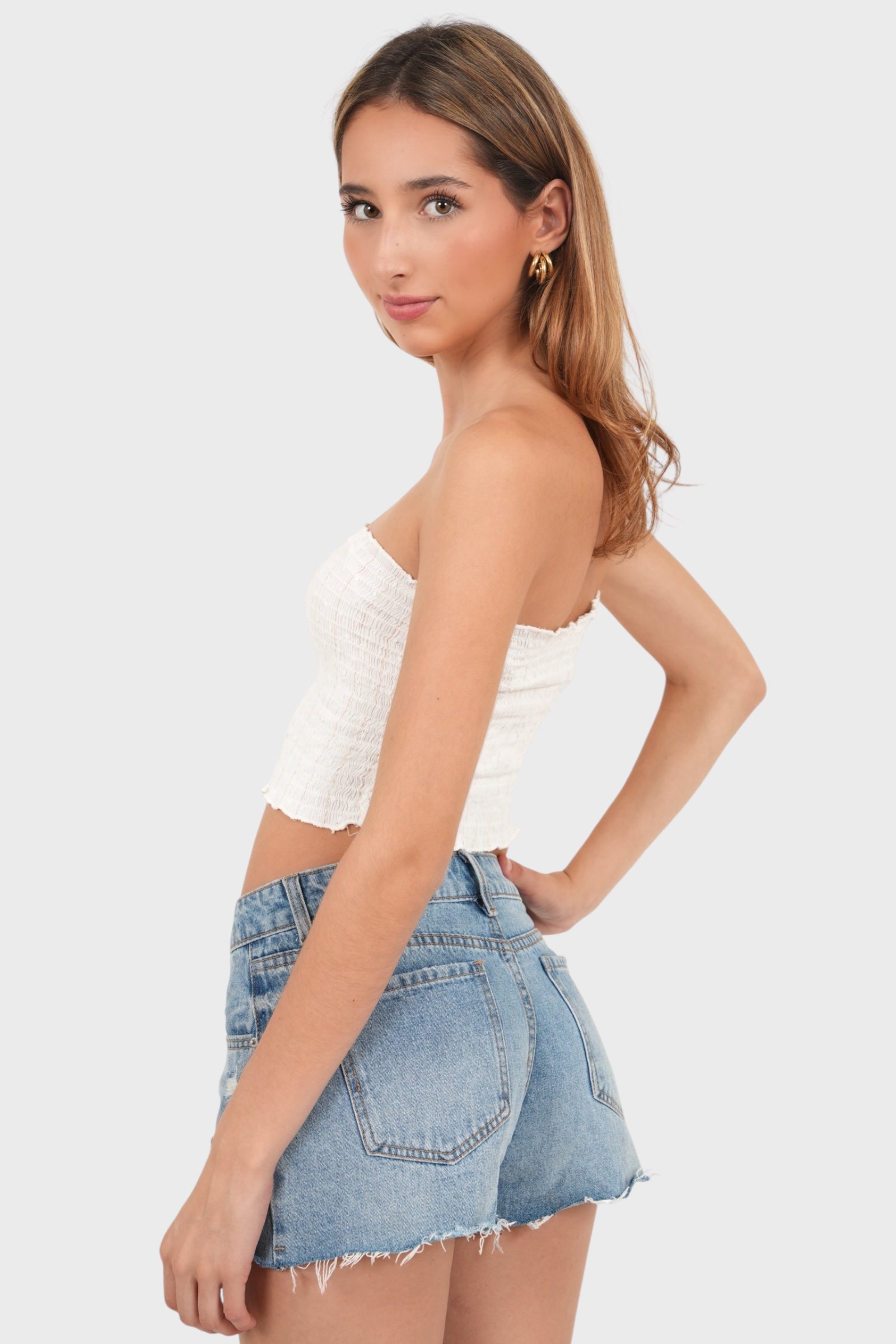 "Caribbean" tube top white