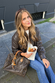"Hasel" Lederjacke braun