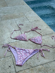 "Bloom" atado Bikini Bottom Pink