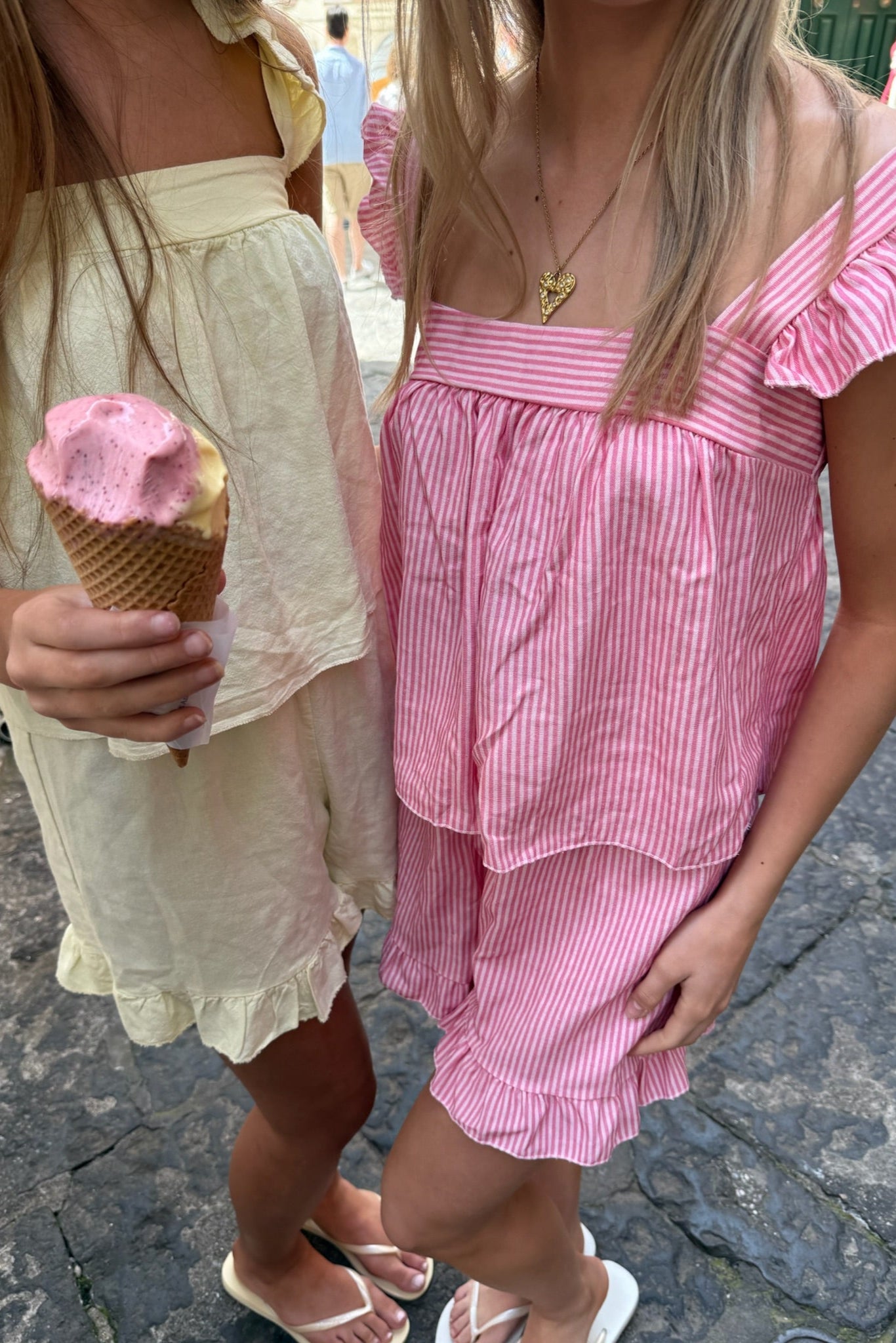 "Bobby" Top Striped Pink