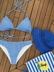 Azul "isla" azul de fondo de bikini