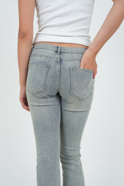 "Ripped" flared jeans light blue