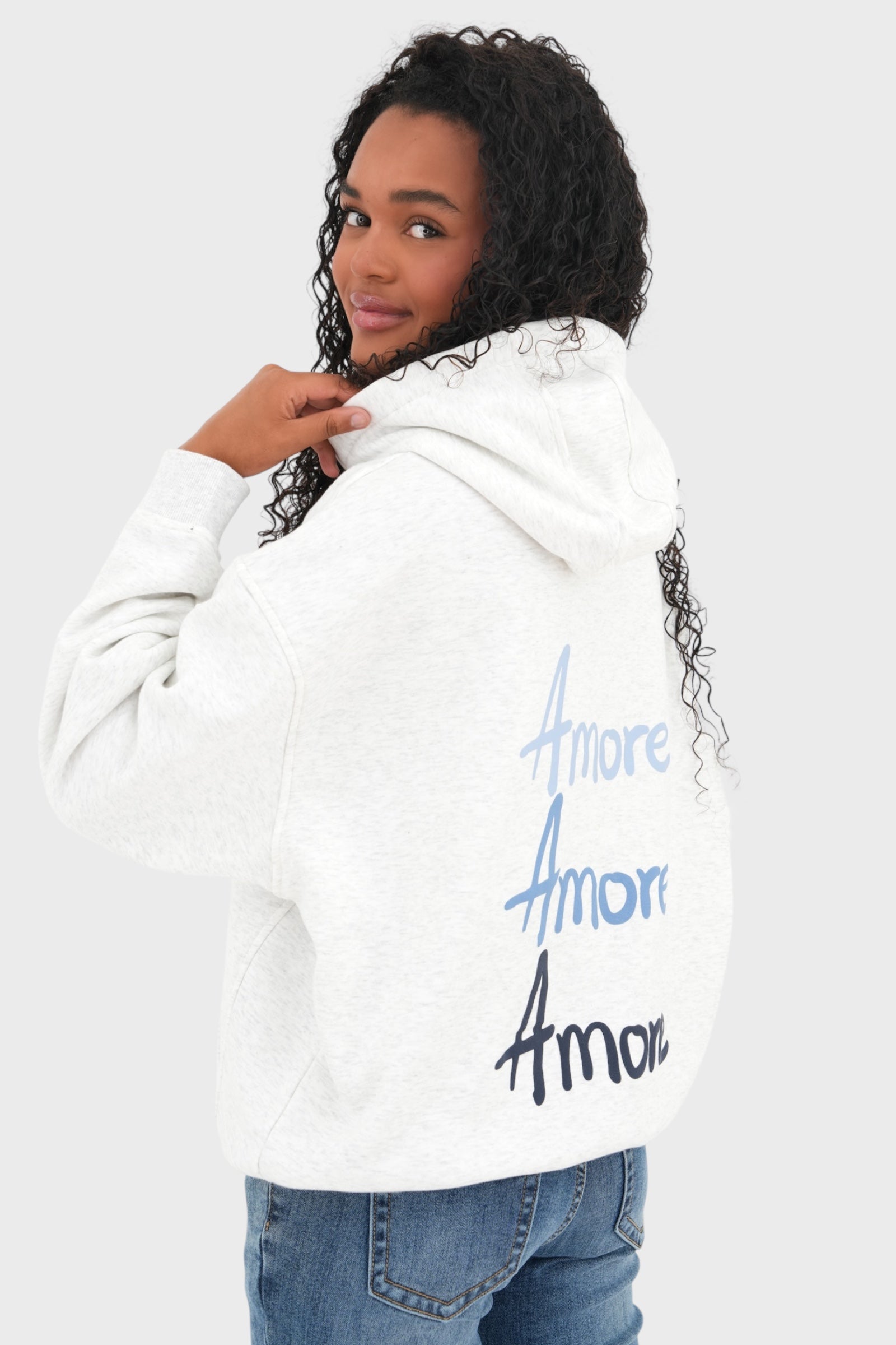 "Amore" Hoodie Gray