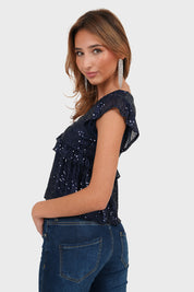 "Allison" top navy