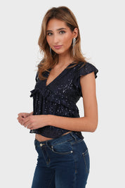 "Allison" top navy