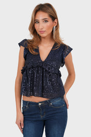 "Allison" top navy
