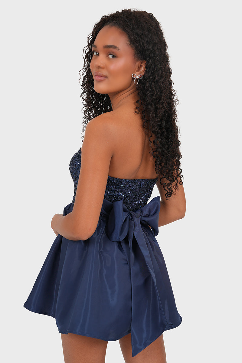 "Bow" dress navy (pre-order)