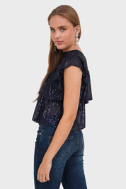 Top "Lottie" azul marino