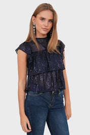 Top "Lottie" azul marino