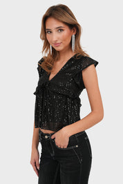 "Allison" top black