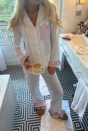 "Scarlett" Pyjama Hosen weiß