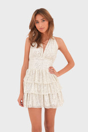 "Stardust" dress champagne